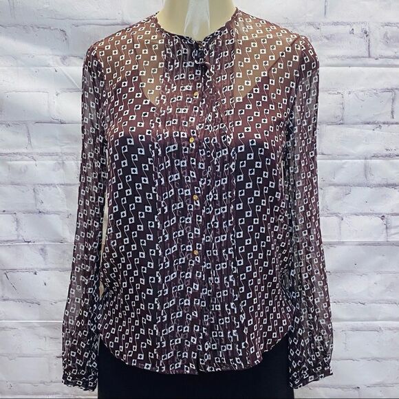 Diane von Furstenberg Pwerleman Blouse size 2 with silk tank top - Picture 2 of 13
